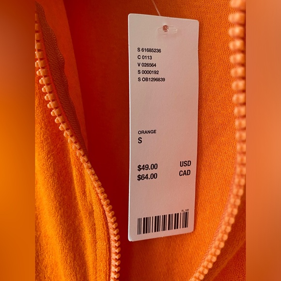 Out From Under by Urban Outfitters. Size small. Orange zip up short sleeve. NWT - Picture 5 of 6